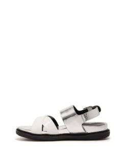 Apollo White/Silver *FINAL SALE* -THERAPY SHOES APOLLO WHITE SILVER TEXTURED PU SIDE2