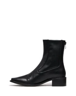 Barn Ankle Boot Black 11 Barn Ankle Boot Black -THERAPY SHOES BARN BLACK SMOOTH PU SIDE2 INTERIOR