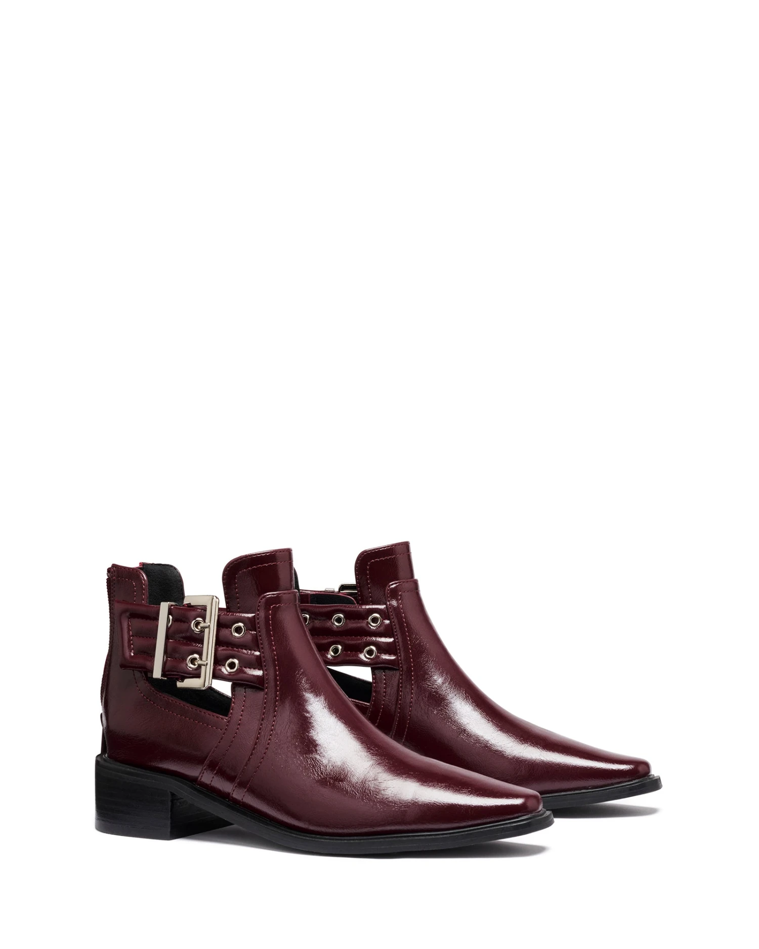 Baylee Ankle Boot Bordeaux Crinkle Patent 3 Baylee Ankle Boot Bordeaux Crinkle Patent