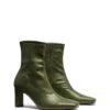 Bette Ankle Boot Khaki Smooth -THERAPY SHOES BETTE KHAKISMOOTHSTRETCHPU TOEANGLE
