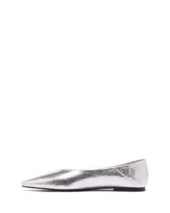 Clara Pointed Flat Silver 11 Clara Pointed Flat Silver -THERAPY SHOES CLARA SILVER CRACKED METALLIC PU SIDE2 INTERIOR