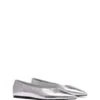 Clara Pointed Flat Silver 2 Clara Pointed Flat Silver -THERAPY SHOES CLARA SILVER CRACKED METALLIC PU TOE ANGLE