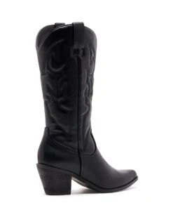 Clayton Cowboy Boot Black -THERAPY SHOES CLAYTON BLACK PU BACK