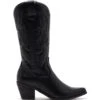 Clayton Cowboy Boot Black 2 Clayton Cowboy Boot Black -THERAPY SHOES CLAYTON BLACK PU SIDE