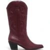 Clayton Cowboy Boot Bordeaux 2 Clayton Cowboy Boot Bordeaux -THERAPY SHOES CLAYTON BORDEAUX SIDE