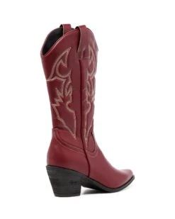 Clayton Cowboy Boot Cherry 8 Clayton Cowboy Boot Cherry -THERAPY SHOES CLAYTON CHERRYPU BACK