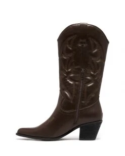 Clayton Cowboy Boot Chocolate 9 Clayton Cowboy Boot Chocolate -THERAPY SHOES CLAYTON CHOCOLATEPU SIDE2 INTERIOR