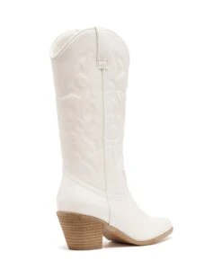 Clayton Cowboy Boot Ivory -THERAPY SHOES CLAYTON IVORY BACKANGLE