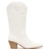 Clayton Cowboy Boot Ivory 1 Clayton Cowboy Boot Ivory -THERAPY SHOES CLAYTON IVORY SIDE