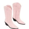 Clayton Cowboy Boot Pale Pink Suede -THERAPY SHOES CLAYTON PALEPINKMICROSUEDE TOEANGLE