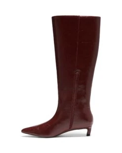 Destiny Tall Boot Bordeaux Textured 9 Destiny Tall Boot Bordeaux Textured -THERAPY SHOES DESTINY BORDEAUXTEXTUREDPU SIDE2 INTERIOR