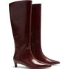 Destiny Tall Boot Bordeaux Textured 1 Destiny Tall Boot Bordeaux Textured -THERAPY SHOES DESTINY BORDEAUXTEXTUREDPU TOEANGLE
