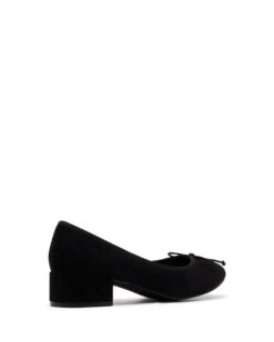 Diana Ballet Heel Black Microsuede 8 Diana Ballet Heel Black Microsuede -THERAPY SHOES DIANA BLACK MICRO BACK