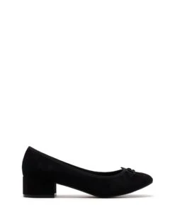 Diana Ballet Heel Black Microsuede