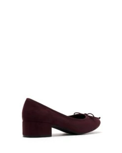 Diana Ballet Heel Bordeaux Microsuede 8 Diana Ballet Heel Bordeaux Microsuede -THERAPY SHOES DIANA BORDEAUX MICRO BACK