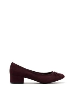 Diana Ballet Heel Bordeaux Microsuede