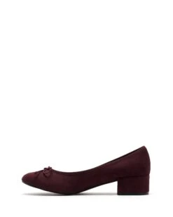 Diana Ballet Heel Bordeaux Microsuede 9 Diana Ballet Heel Bordeaux Microsuede -THERAPY SHOES DIANA BORDEAUX MICRO SIDE2