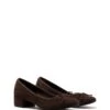 Diana Ballet Heel Chocolate Microsuede 1 Diana Ballet Heel Chocolate Microsuede -THERAPY SHOES DIANA CHOC MICRO PAIR