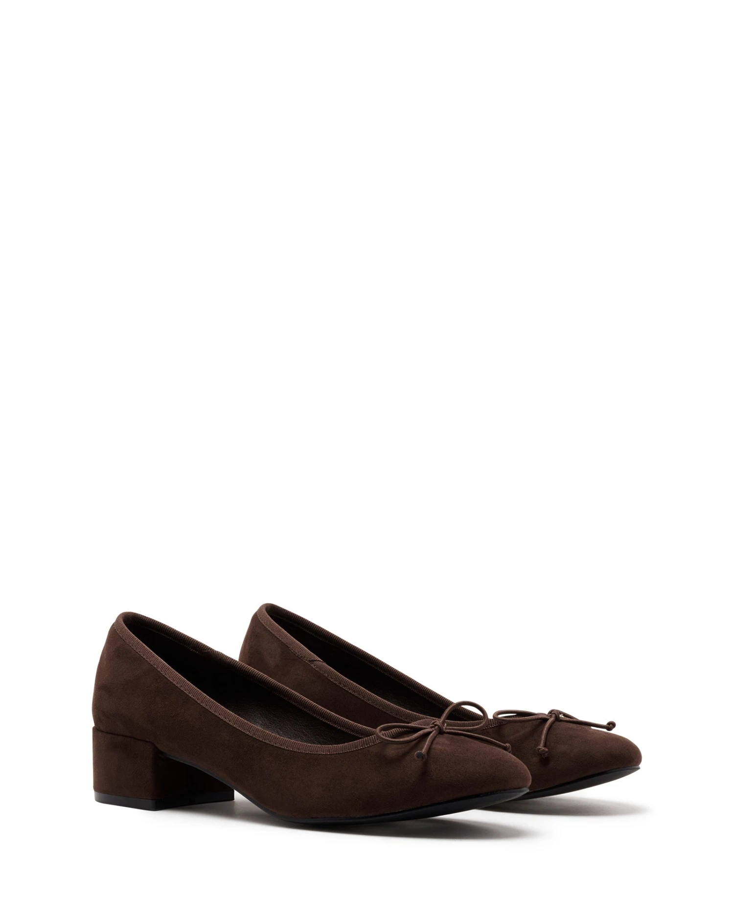 Diana Ballet Heel Chocolate Microsuede 3 Diana Ballet Heel Chocolate Microsuede