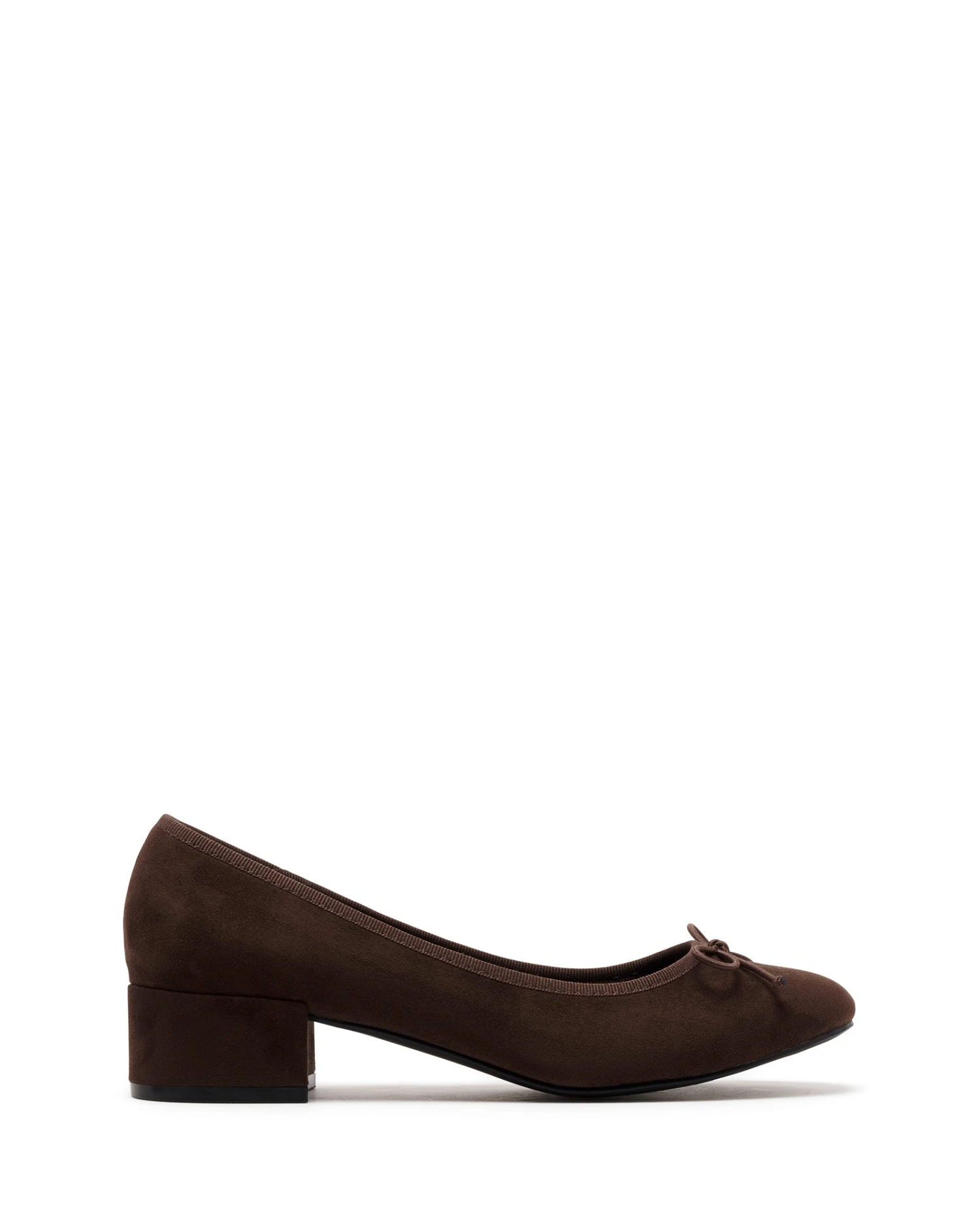 Diana Ballet Heel Chocolate Microsuede 4 Diana Ballet Heel Chocolate Microsuede - Image 2