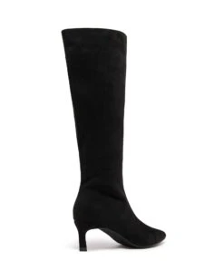 Dove Tall Boot Black Microsuede -THERAPY SHOES DOVE BLACK MICROSUEDE BACK ANGLE
