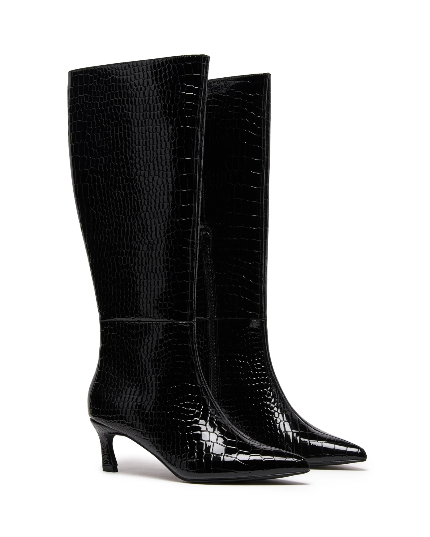Dove Tall Boot Black Croc 4 Dove Tall Boot Black Croc - Image 2
