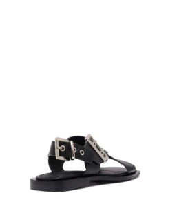 Easy Slingback Flat Black Smooth 10 Easy Slingback Flat Black Smooth -THERAPY SHOES EASY BLACKSMOOTH BACKANGLE