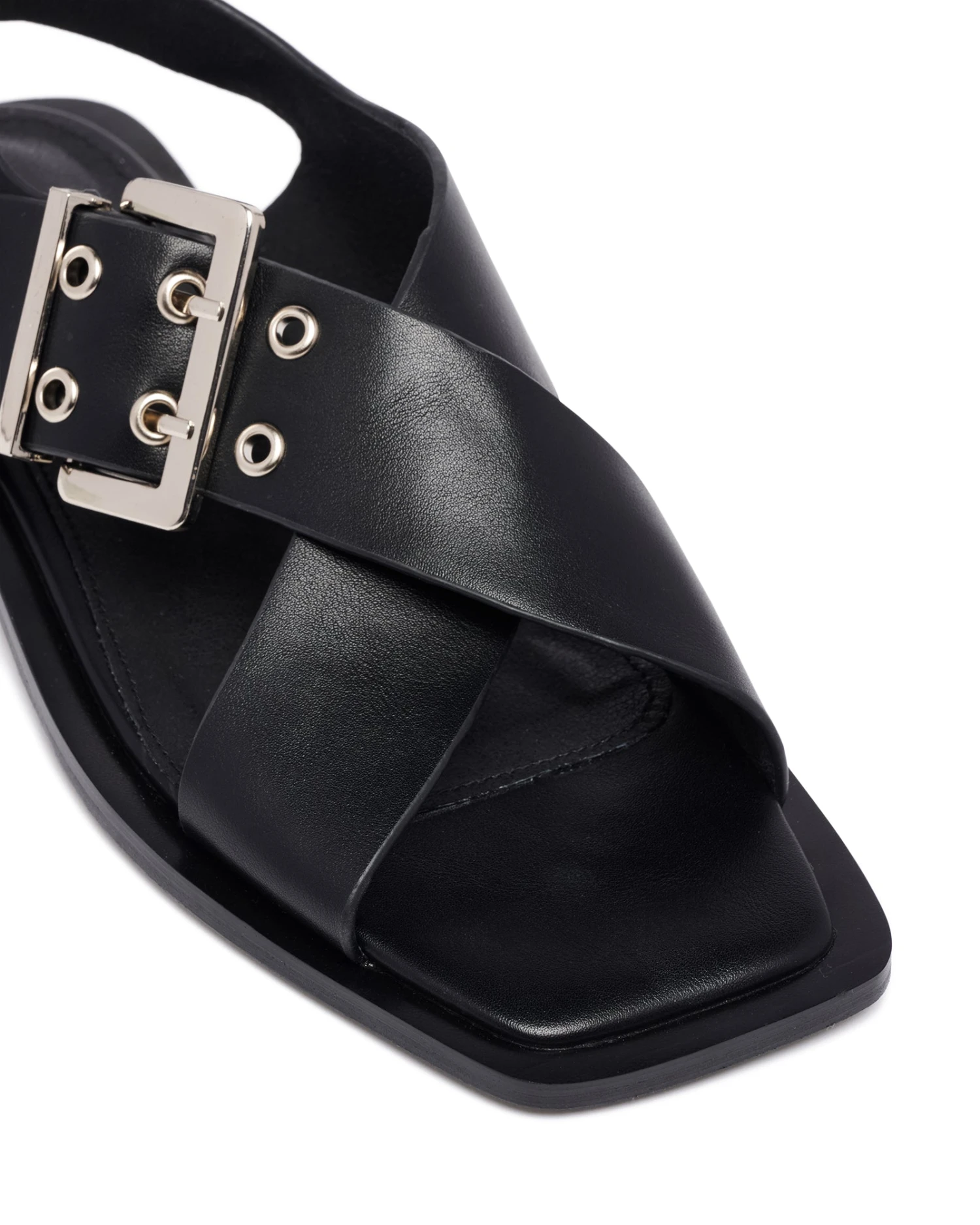 Easy Slingback Flat Black Smooth 5 Easy Slingback Flat Black Smooth - Image 3