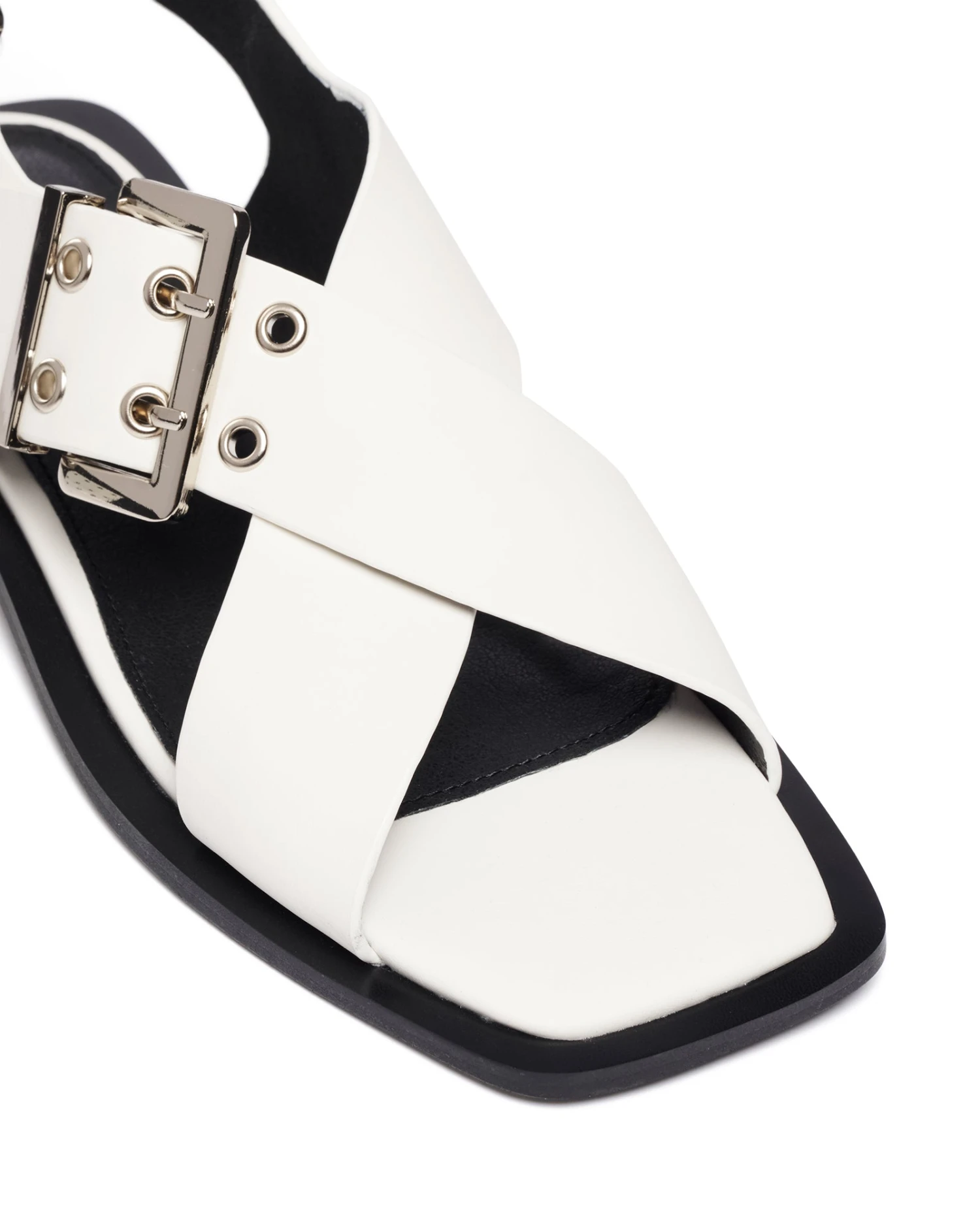 Easy Slingback Flat White Smooth 4 Easy Slingback Flat White Smooth - Image 2