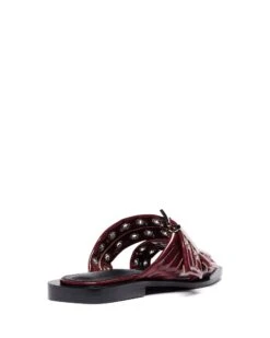 Ego Flat Sandal Cherry Patent 8 Ego Flat Sandal Cherry Patent -THERAPY SHOES EGO CHERRYPATENT BACKANGLE