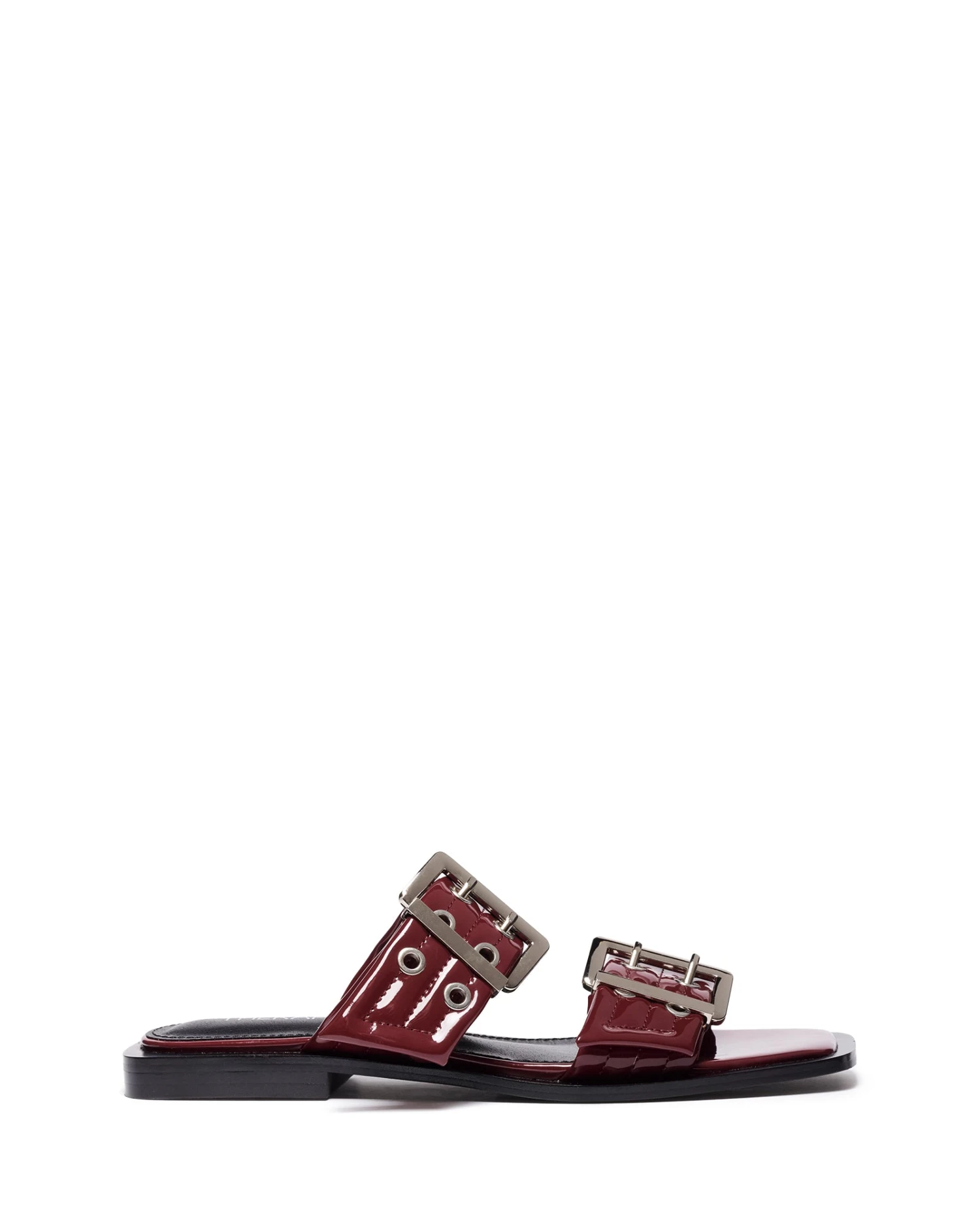 Ego Flat Sandal Cherry Patent 3 Ego Flat Sandal Cherry Patent