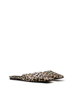 Gabbi Ballet Flat Leopard Satin