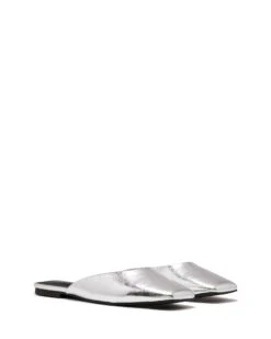 Gabbi Ballet Flat Silver Crinkle Metallic