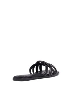 Gabrielle Flat Sandal Black Burnished 8 Gabrielle Flat Sandal Black Burnished -THERAPY SHOES GABRIELLE BLACK BACKANGLE