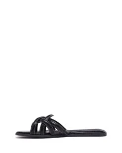 Gabrielle Flat Sandal Black Burnished 9 Gabrielle Flat Sandal Black Burnished -THERAPY SHOES GABRIELLE BLACK SIDE2 INTERIOR