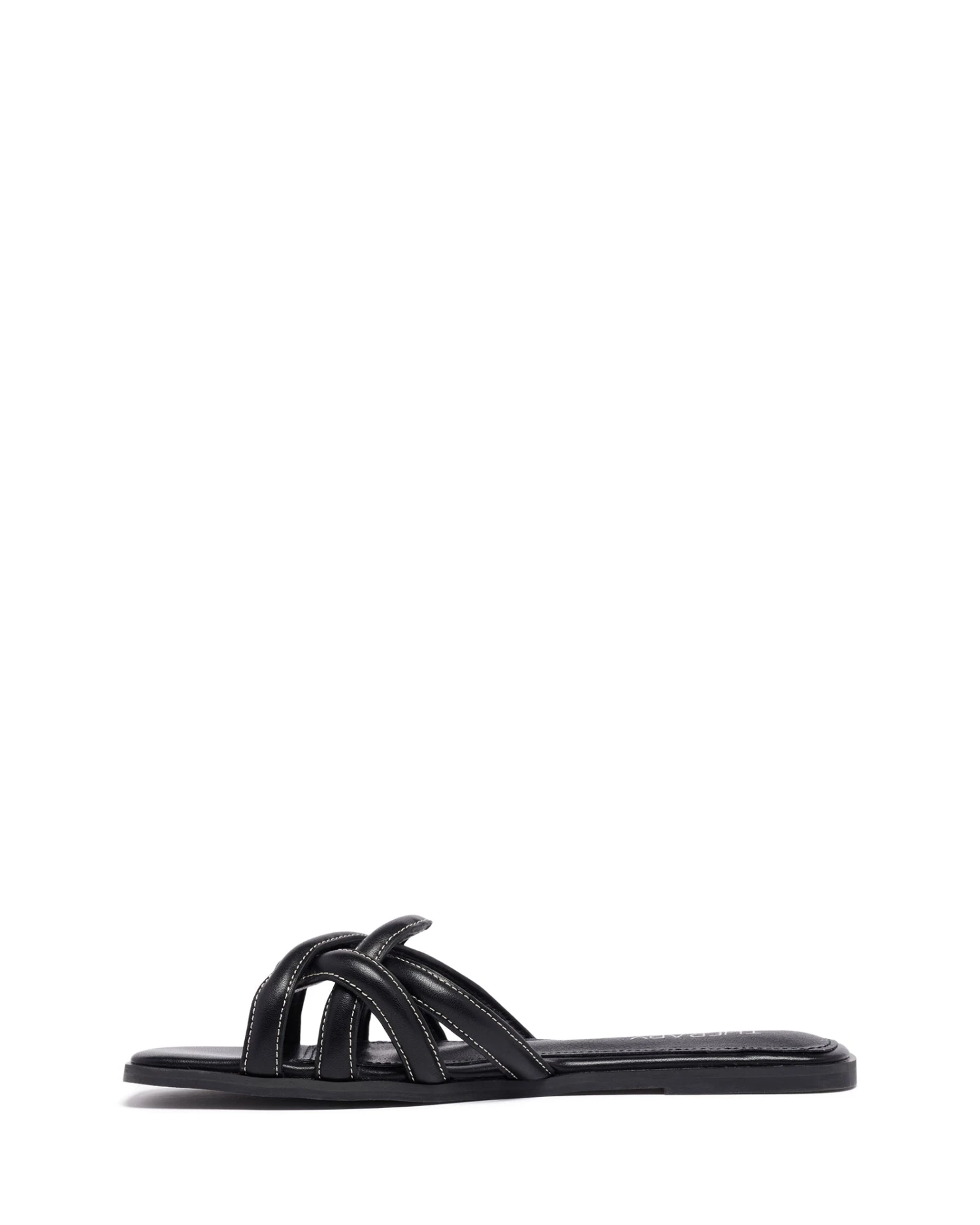 Gabrielle Flat Sandal Black Burnished 6 Gabrielle Flat Sandal Black Burnished - Image 4