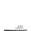 Gabrielle Flat Sandal White Burnished 1 Gabrielle Flat Sandal White Burnished -THERAPY SHOES GABRIELLE WHITE SIDE