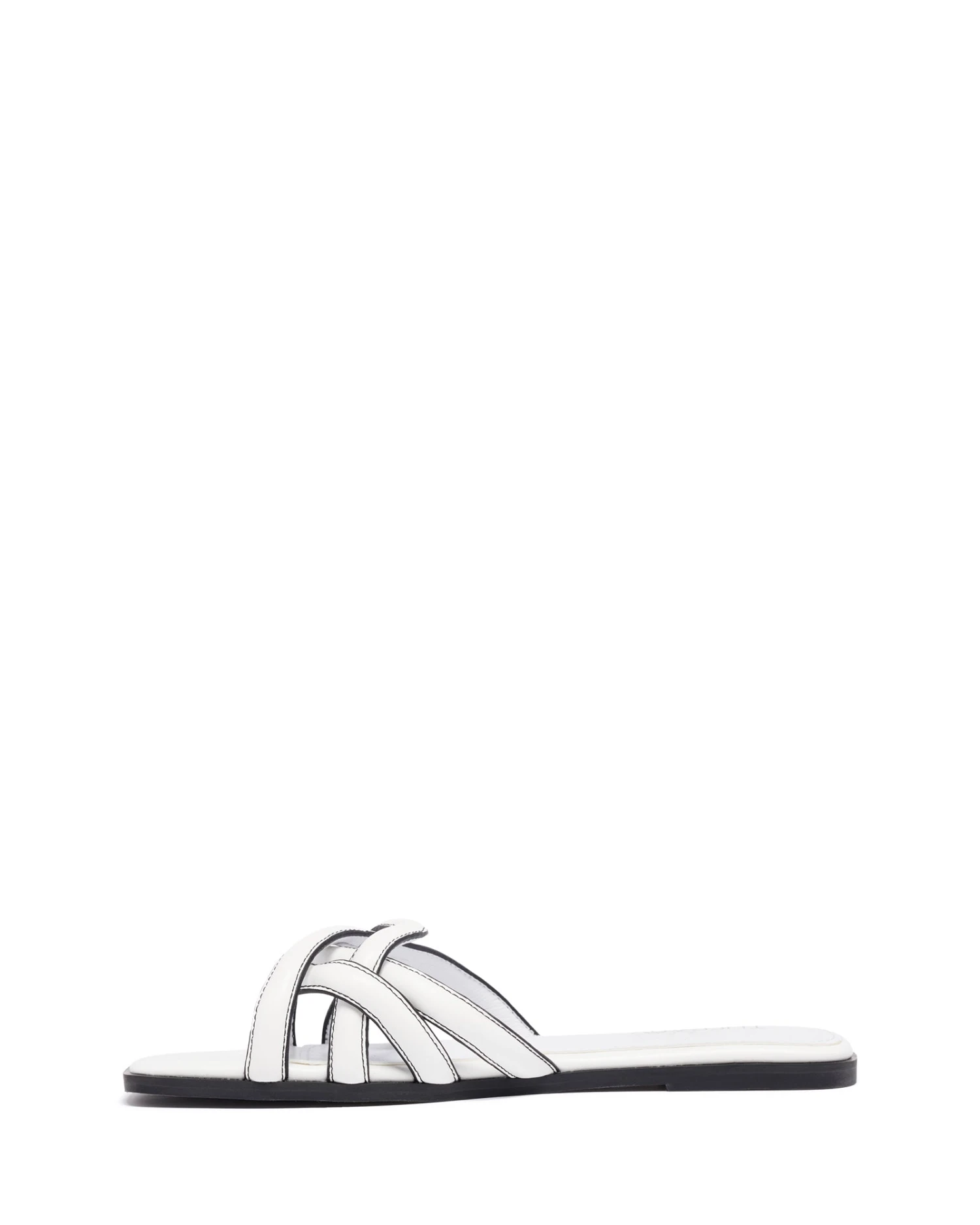 Gabrielle Flat Sandal White Burnished 7 Gabrielle Flat Sandal White Burnished - Image 5