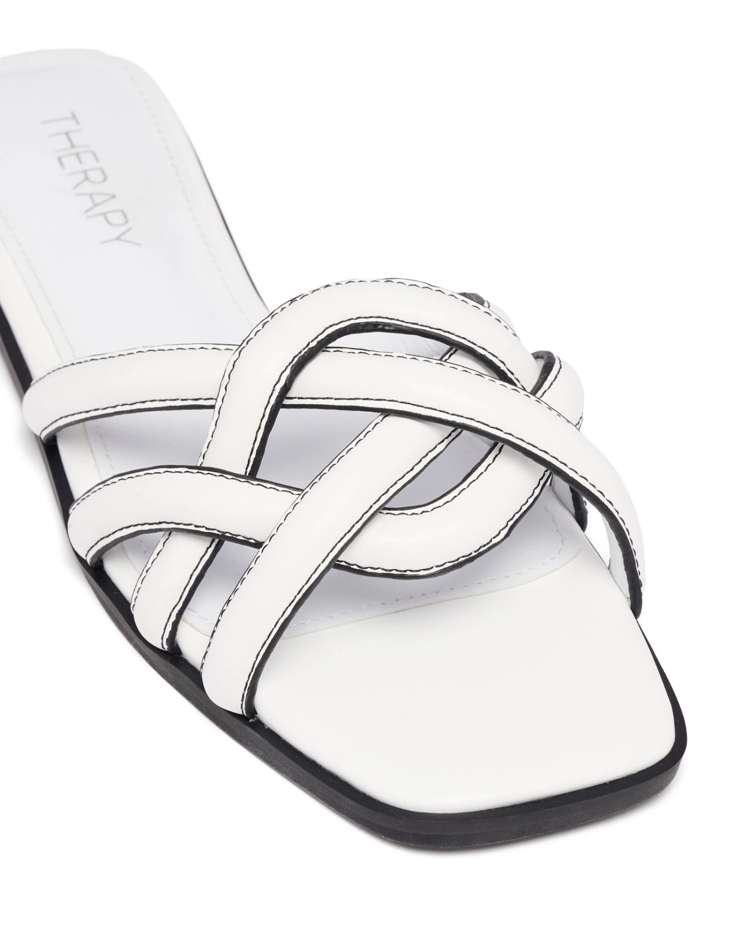 Gabrielle Flat Sandal White Burnished 5 Gabrielle Flat Sandal White Burnished - Image 3