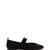 Gael Ballet Flat Black Suede 2 Gael Ballet Flat Black Suede -THERAPY SHOES GAEL BLACKFAUX SUEDE SIDE