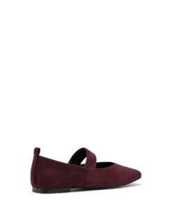 Gael Ballet Flat Bordeaux Suede -THERAPY SHOES GAEL BORDEAUXFAUX SUEDE BACK