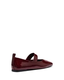 Gael Ballet Flat Bordeaux Patent 8 Gael Ballet Flat Bordeaux Patent -THERAPY SHOES GAEL BORDEAUXPATENTPU BACKANGLE