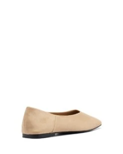Gaia Flat Cashew Suede 8 Gaia Flat Cashew Suede -THERAPY SHOES GAIA CASHEW BACKANGLE