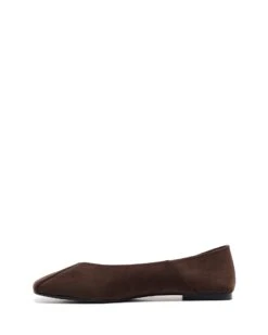 Gaia Flat Chocolate Suede -THERAPY SHOES GAIA CHOCOLATE SIDE2 INTERIOR