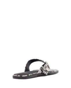 Gallery Thong Sandal Black/White Snake -THERAPY SHOES GALLERY BLACKWHITESNAKE BACKANGLE cdcf0627 c29b 4006 af34 581a95d67fde