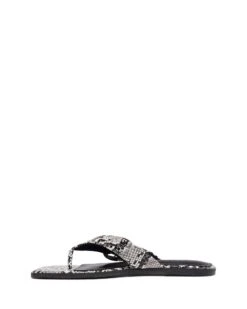 Gallery Thong Sandal Black/White Snake -THERAPY SHOES GALLERY BLACKWHITESNAKE SIDE2 INTERIOR