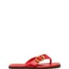 Gallery Thong Sandal Red Smooth 1 Gallery Thong Sandal Red Smooth -THERAPY SHOES GALLERY RED SMOOTH PU SIDE