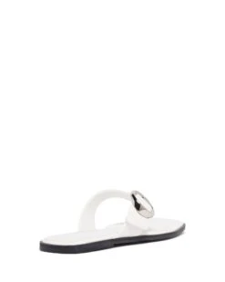 Gallery Thong Sandal White Smooth 8 Gallery Thong Sandal White Smooth -THERAPY SHOES GALLERY WHITE BACKANGLE