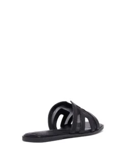 Gaze Flat Sandal Black Mesh 8 Gaze Flat Sandal Black Mesh -THERAPY SHOES GAZE BLACK BACKANGLE