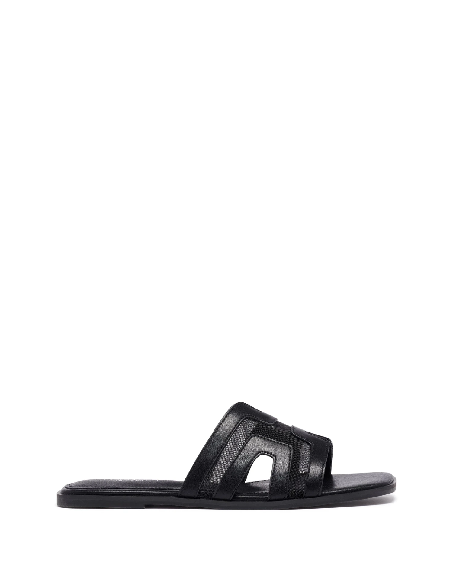 Gaze Flat Sandal Black Mesh 3 Gaze Flat Sandal Black Mesh